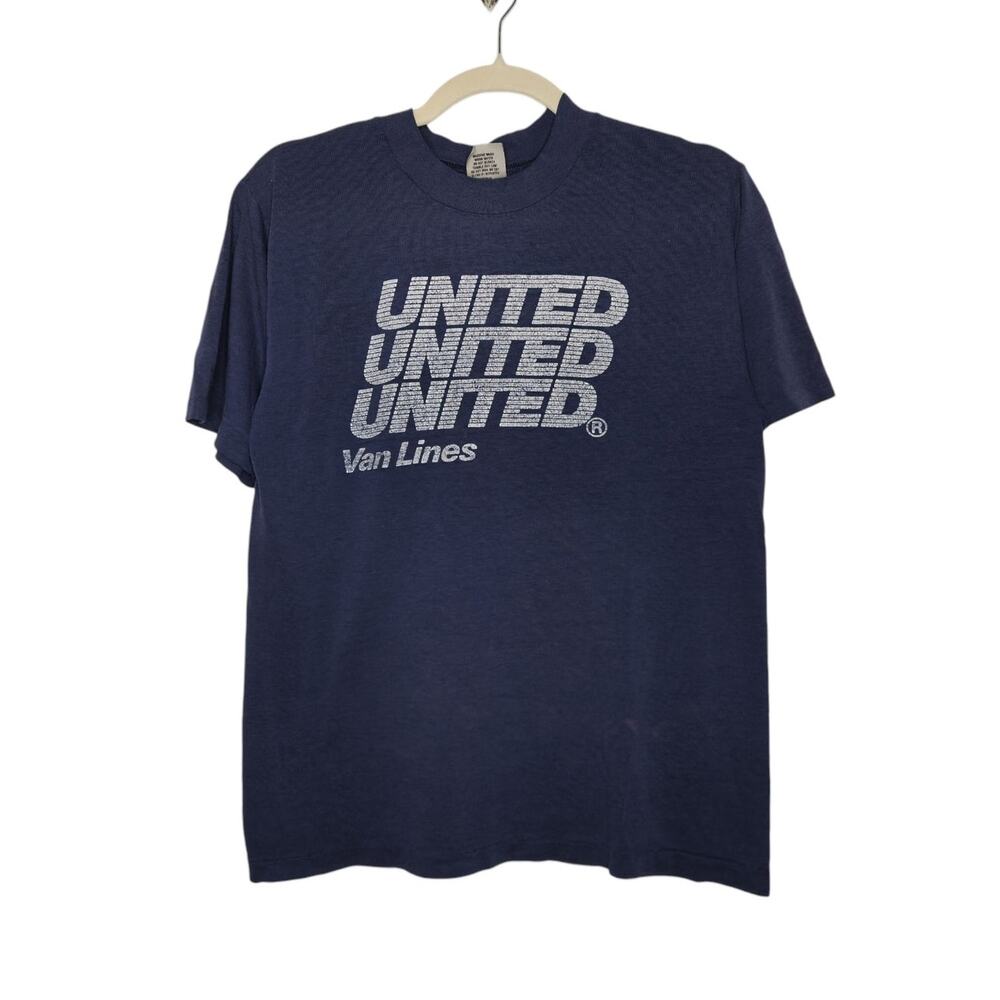Vintage United Van Lines Single Stitch Thin 70s Swingster Large Soft
